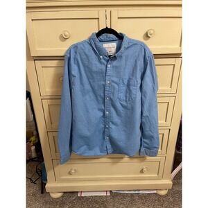 Aeropostale Mens Blue Long Sleeve Button Down Shirt XL